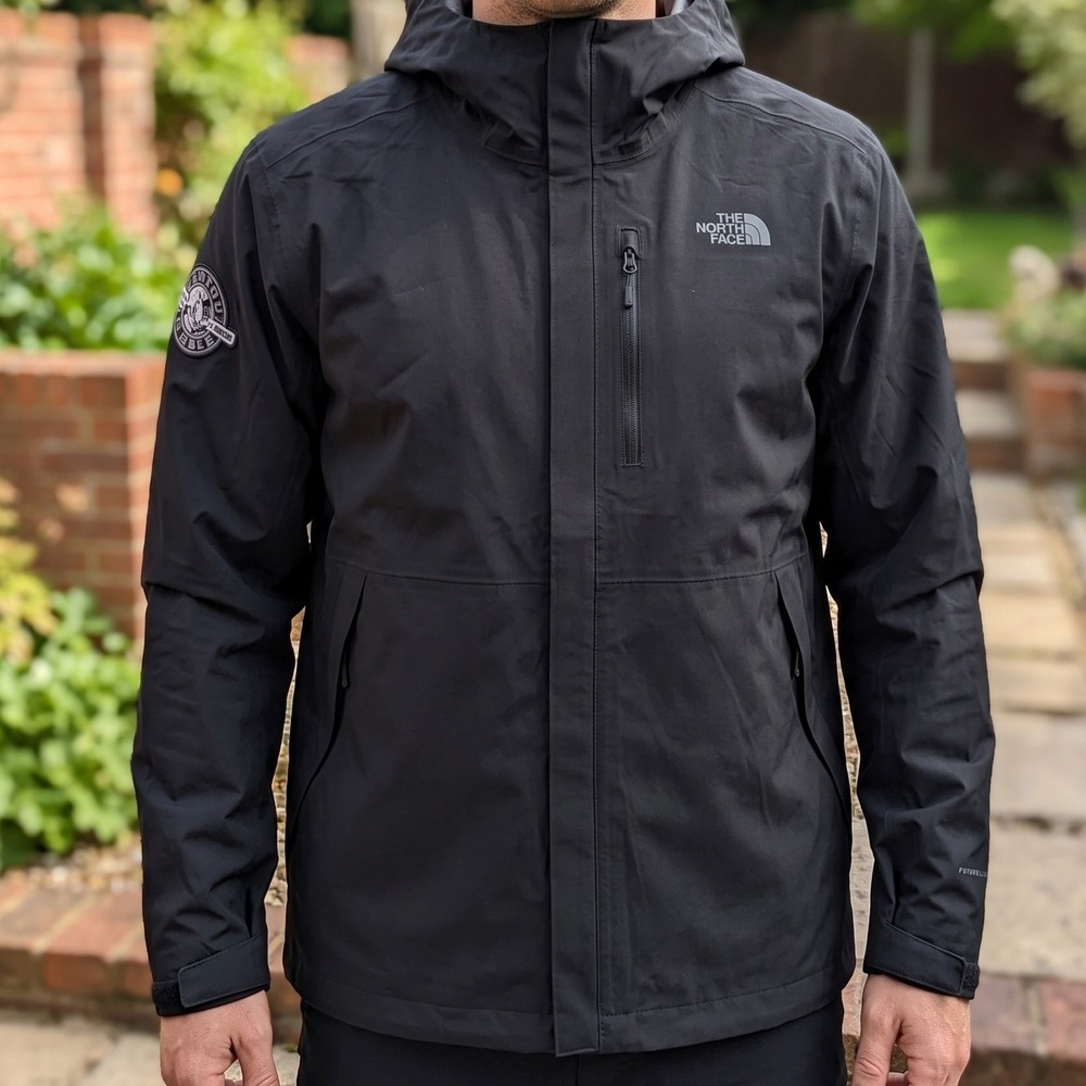 The North Face Futurelight Jacket Black Hooded Rain Shell Kenyon Noble Patch